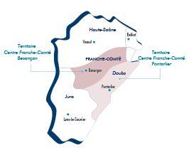 Carte Territoire Centre Franche Comté